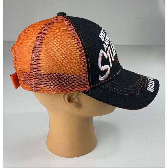 2020 80th Annual Sturgis Rally & Races Mesh Back Adjustable Hat Cap Orange Black - Picture 2 of 7